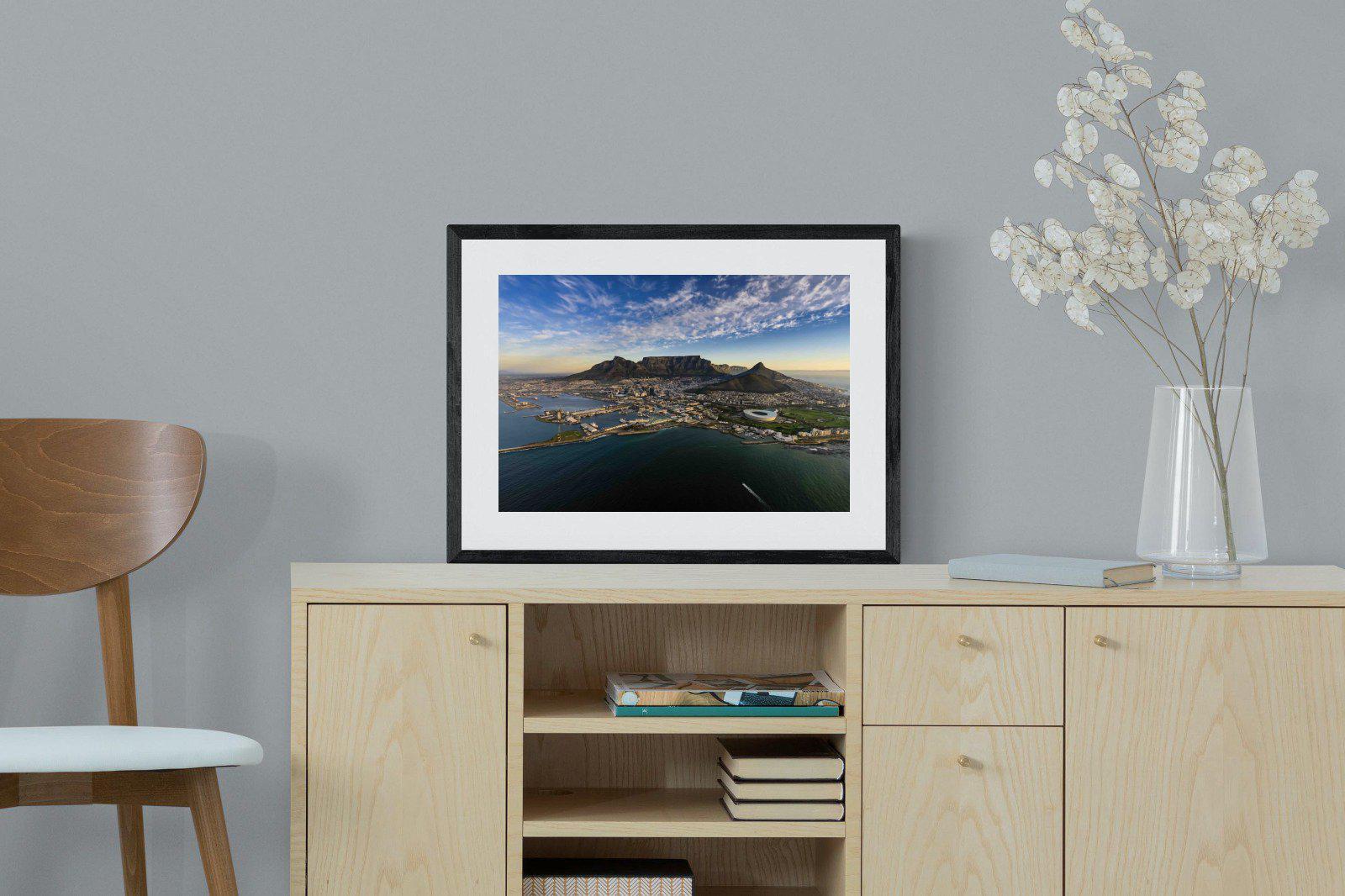 Cape Town-Wall_Art-60 x 45cm-Framed Print-Black-Pixalot