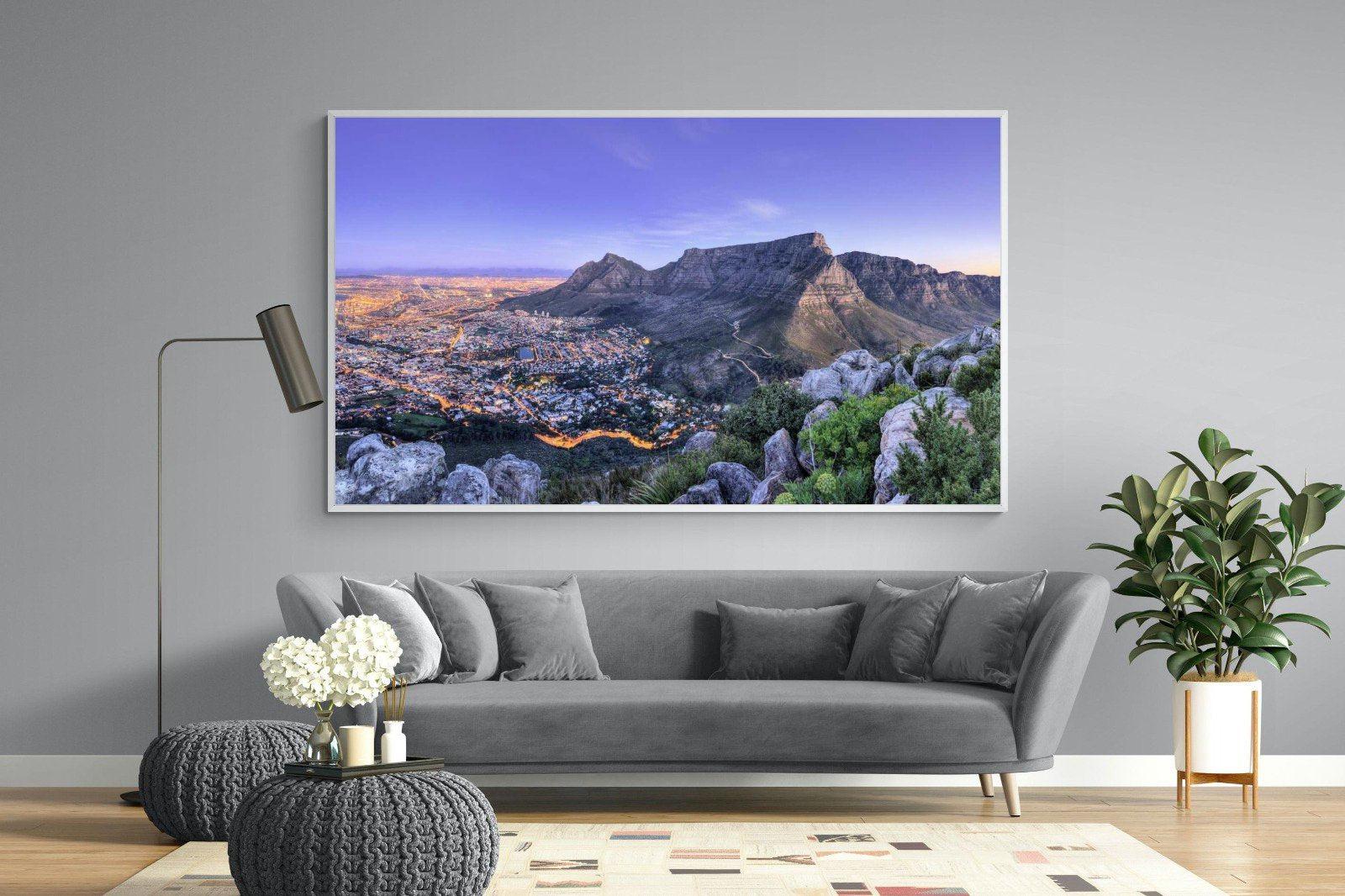 Cape Town at Dusk-Wall_Art-220 x 130cm-Mounted Canvas-White-Pixalot