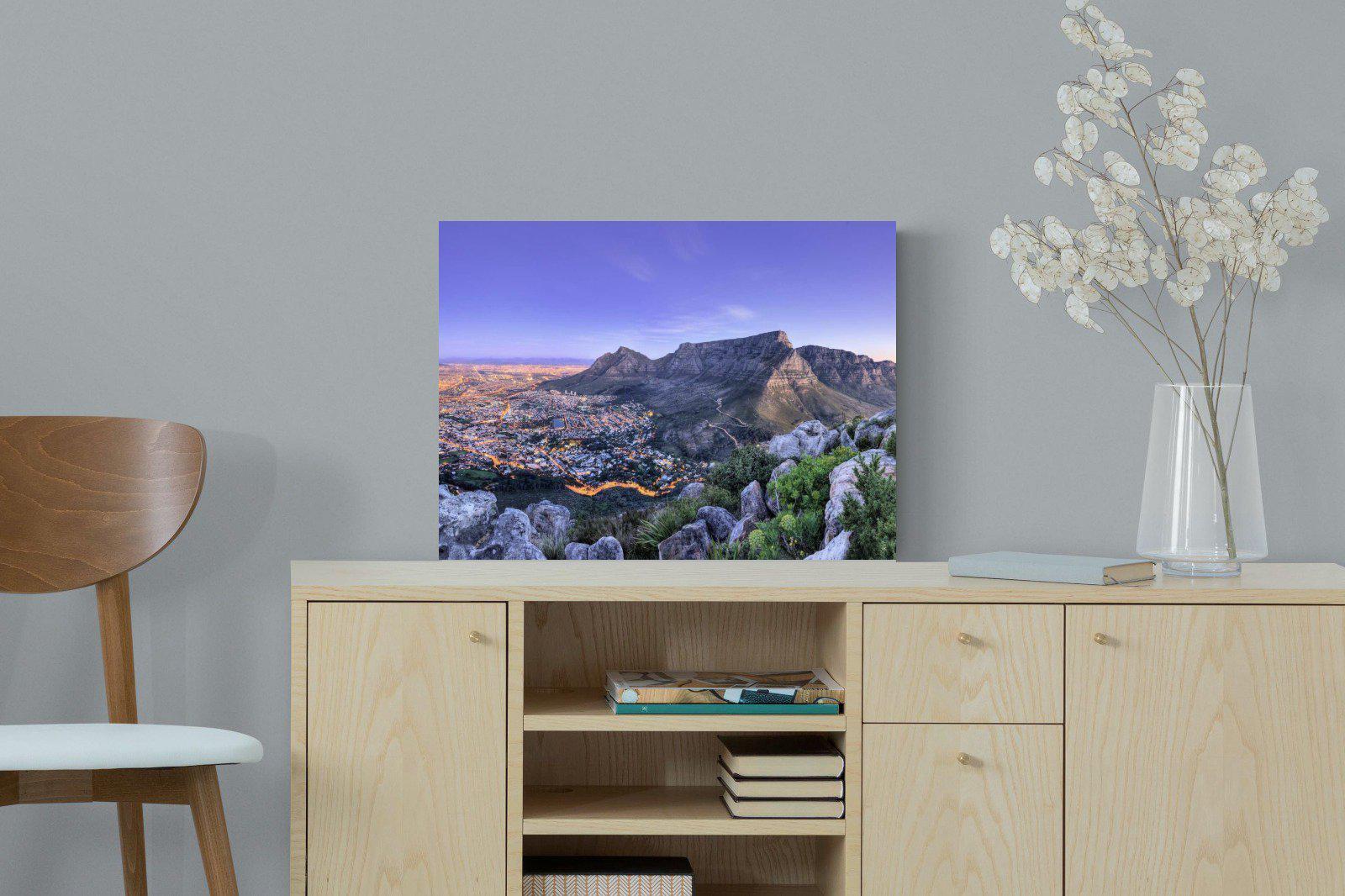 Cape Town at Dusk-Wall_Art-60 x 45cm-Mounted Canvas-No Frame-Pixalot