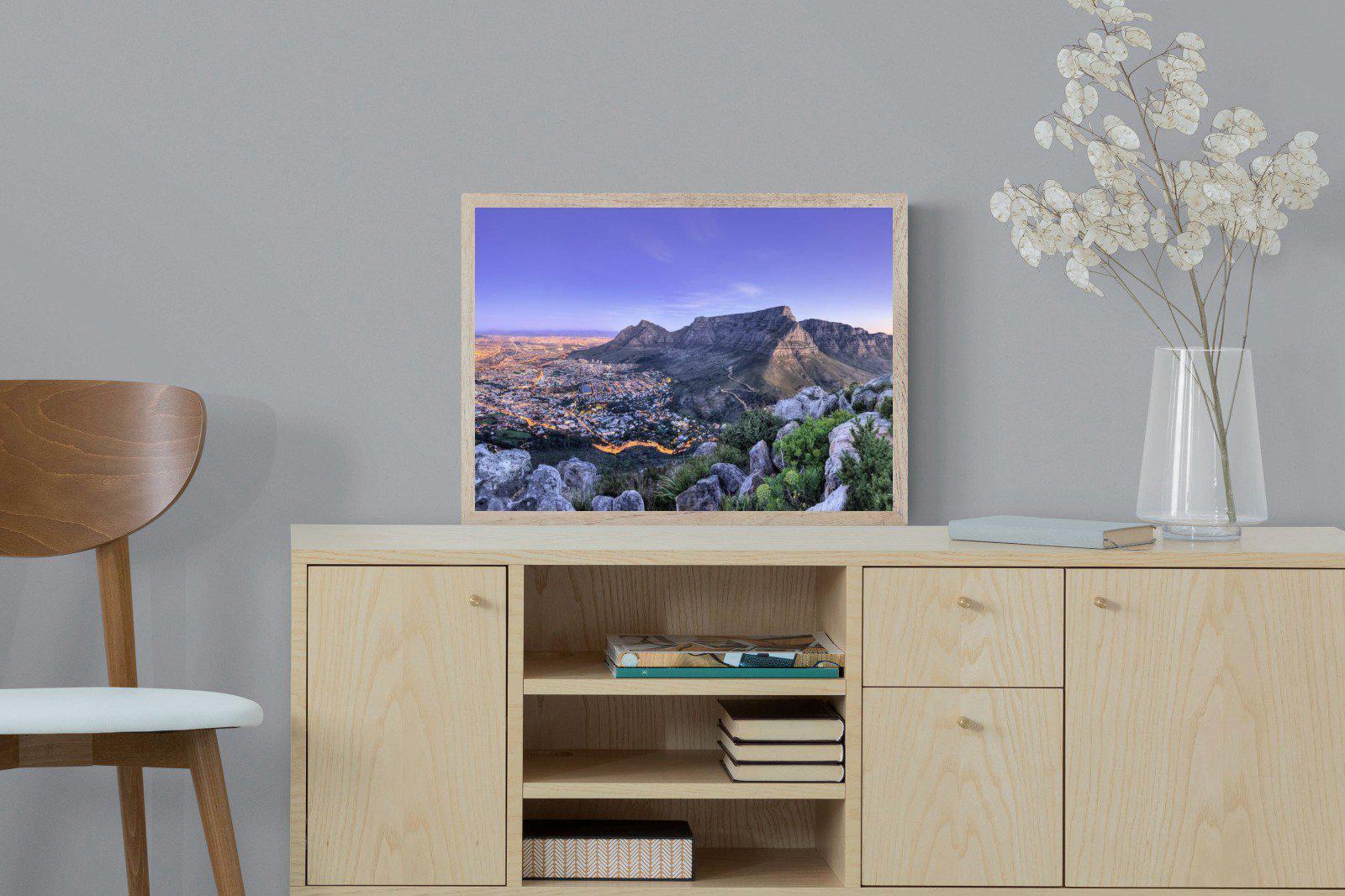 Cape Town at Dusk-Wall_Art-60 x 45cm-Mounted Canvas-Wood-Pixalot