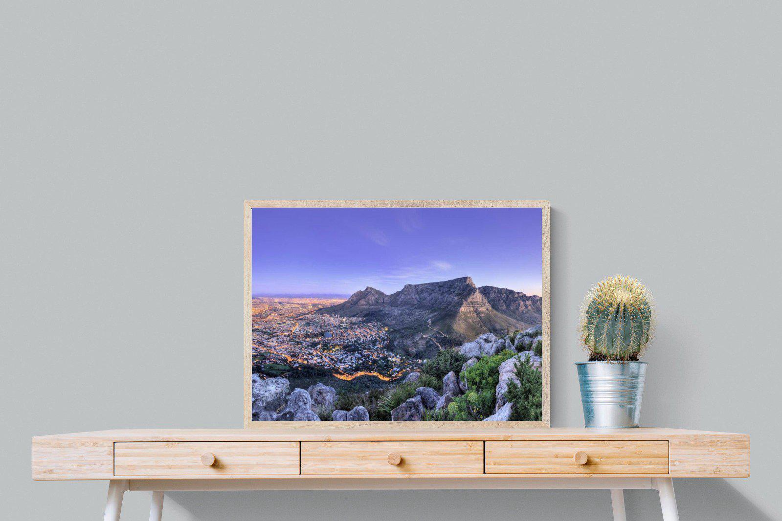 Cape Town at Dusk-Wall_Art-80 x 60cm-Mounted Canvas-Wood-Pixalot