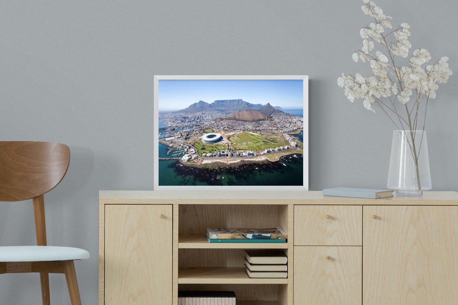 Cape Town by Air-Wall_Art-60 x 45cm-Mounted Canvas-White-Pixalot