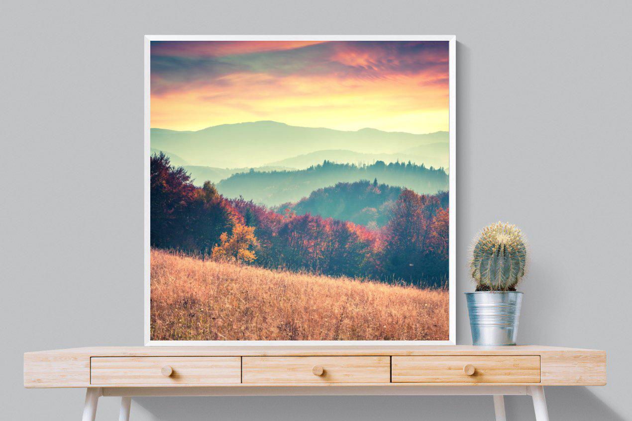 Carpathian Mountains-Wall_Art-100 x 100cm-Mounted Canvas-White-Pixalot