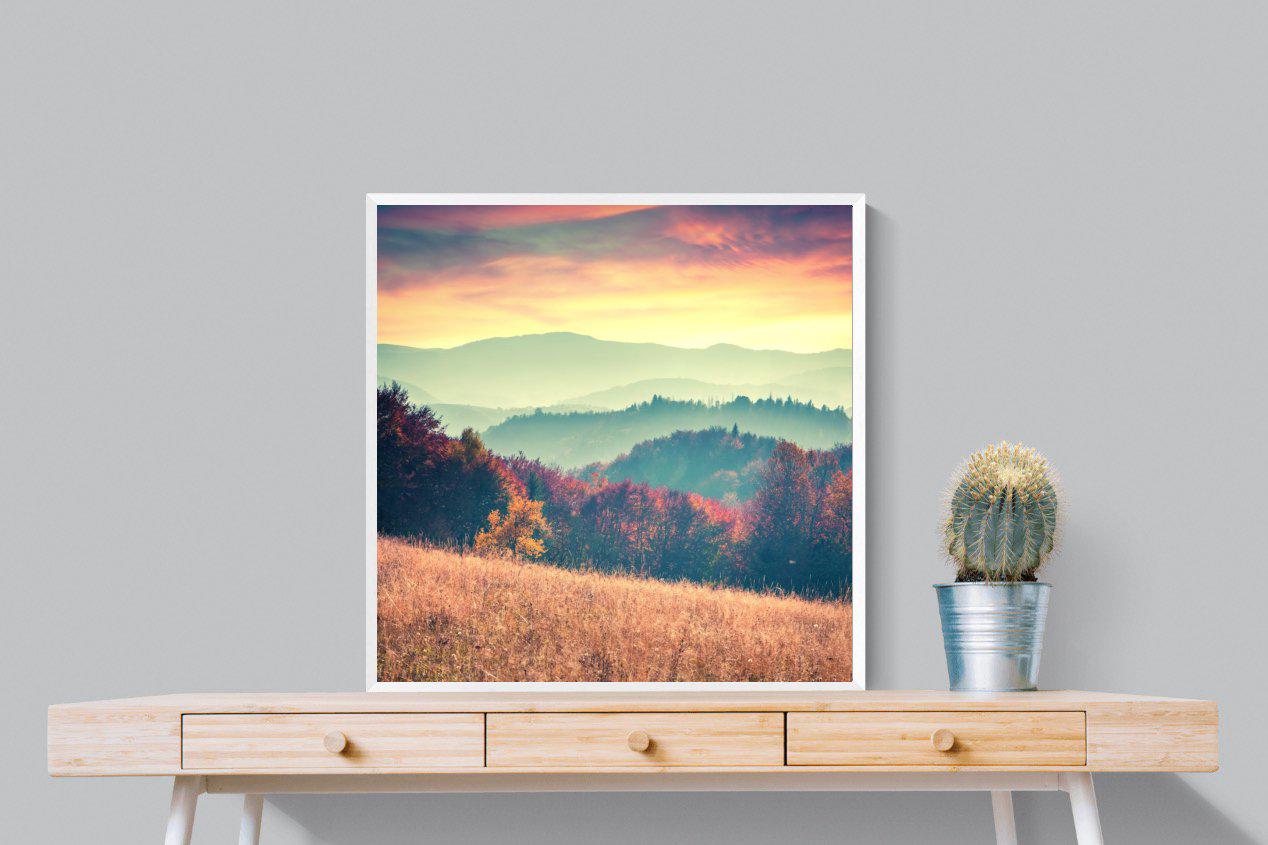 Carpathian Mountains-Wall_Art-80 x 80cm-Mounted Canvas-White-Pixalot