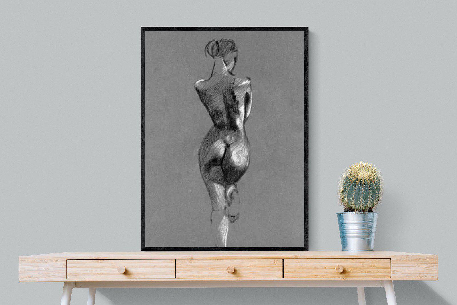 Chalk Sketch-Wall_Art-75 x 100cm-Mounted Canvas-Black-Pixalot