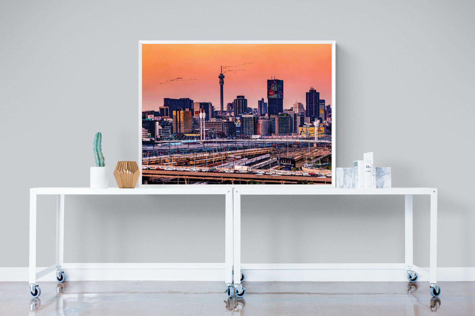 City of Gold-Wall_Art-120 x 90cm-Mounted Canvas-White-Pixalot