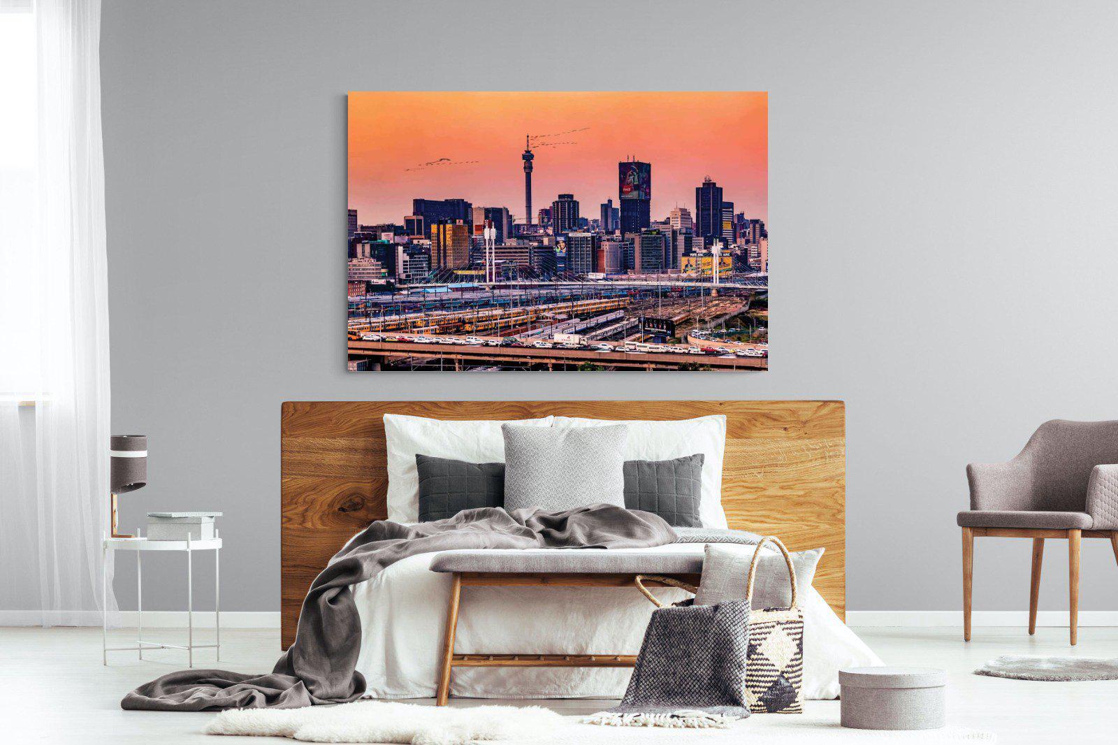 City of Gold-Wall_Art-150 x 100cm-Mounted Canvas-No Frame-Pixalot