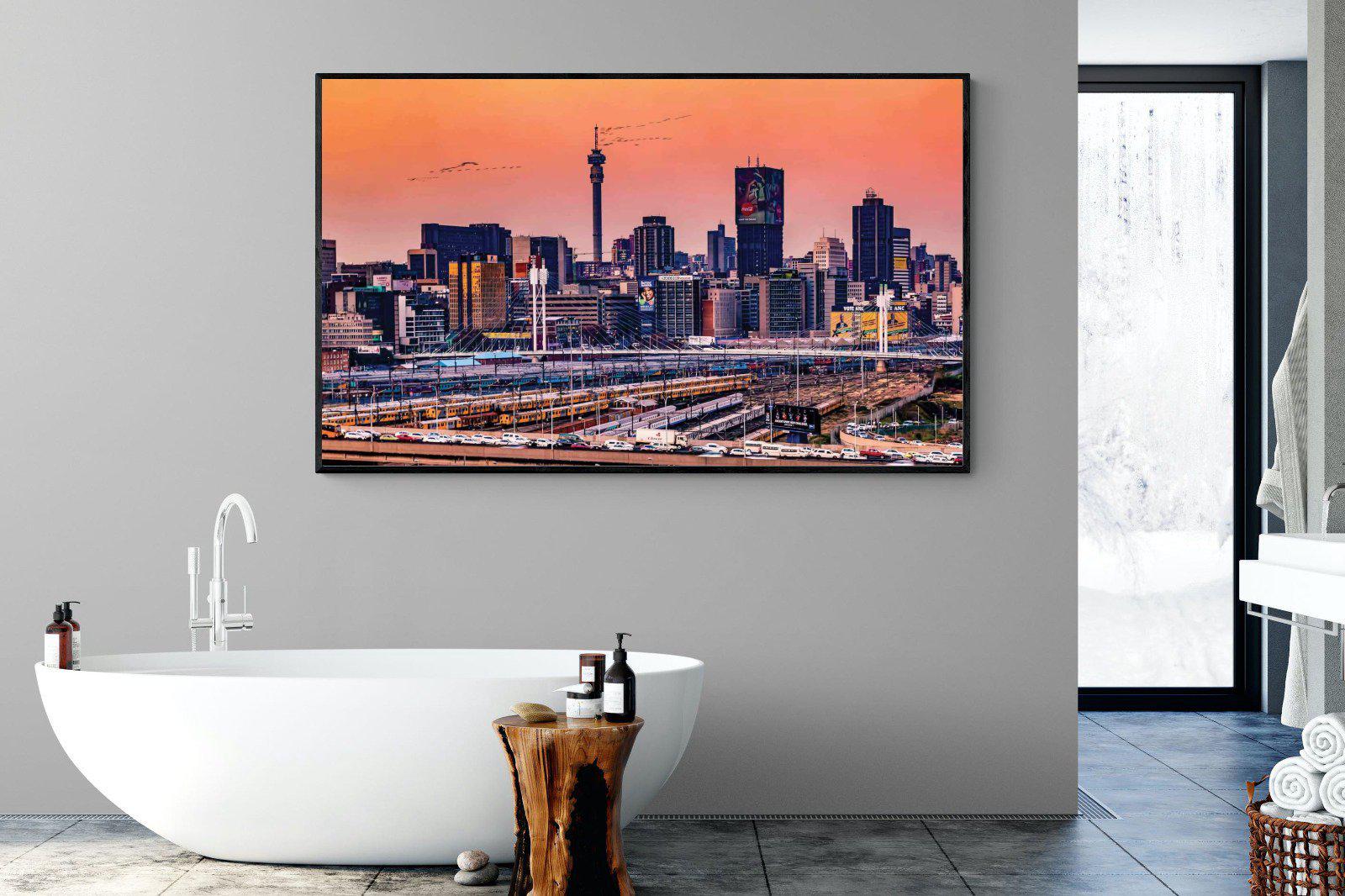 City of Gold-Wall_Art-180 x 110cm-Mounted Canvas-Black-Pixalot