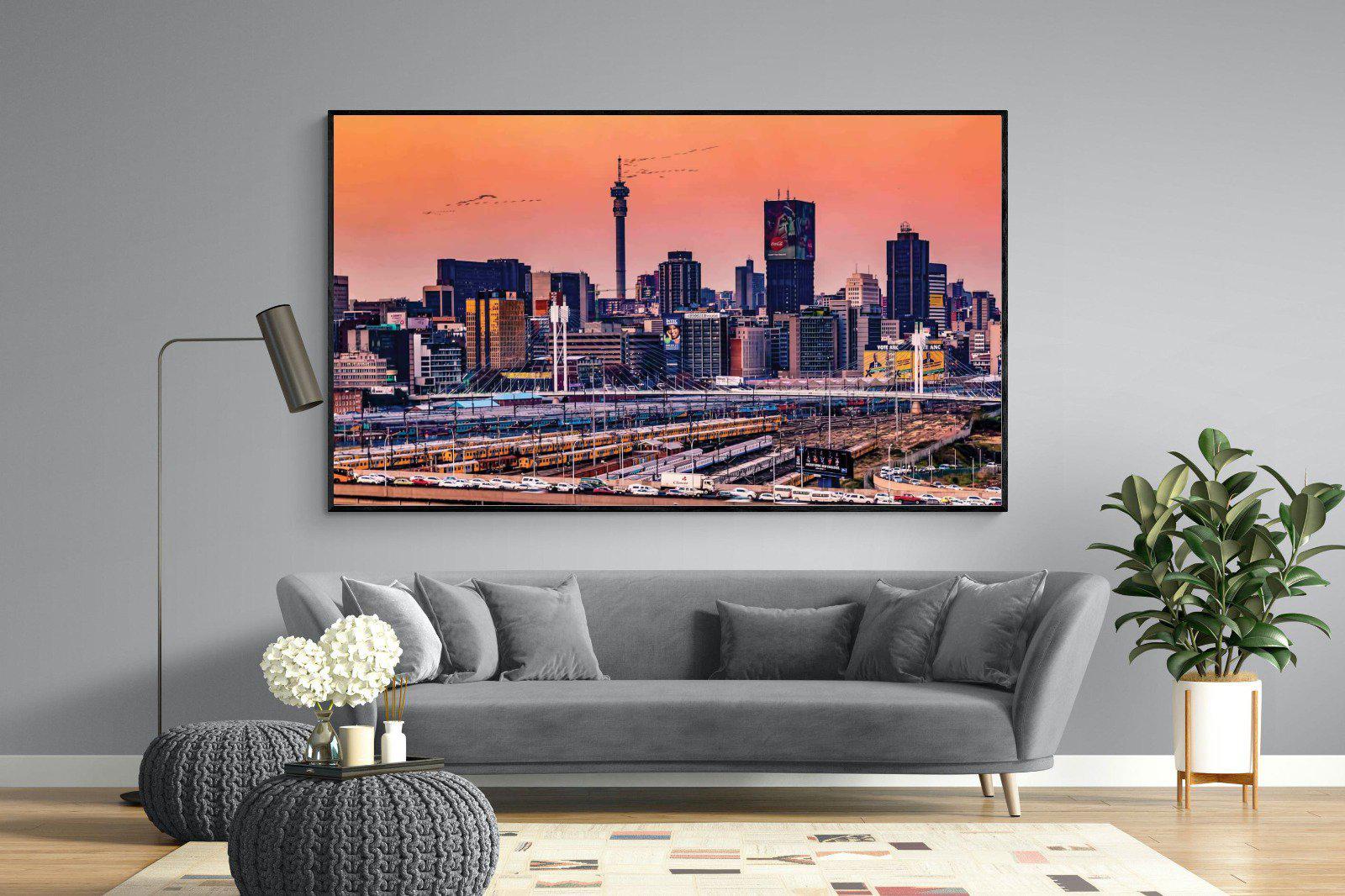 City of Gold-Wall_Art-220 x 130cm-Mounted Canvas-Black-Pixalot