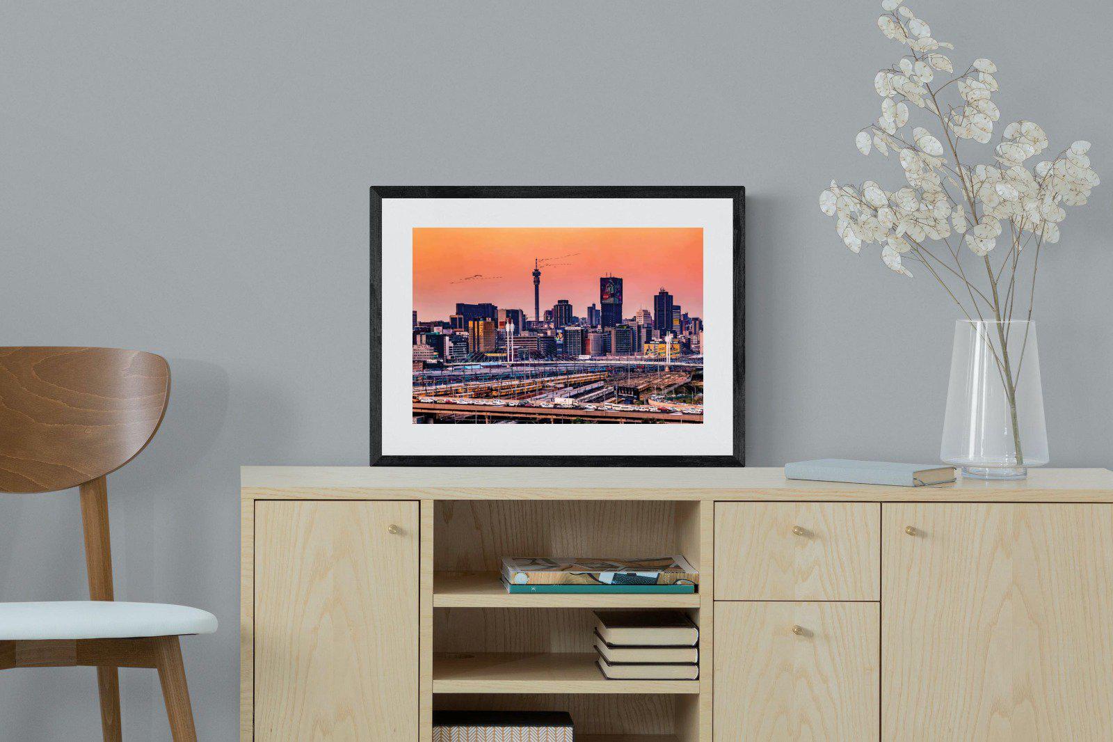 City of Gold-Wall_Art-60 x 45cm-Framed Print-Black-Pixalot