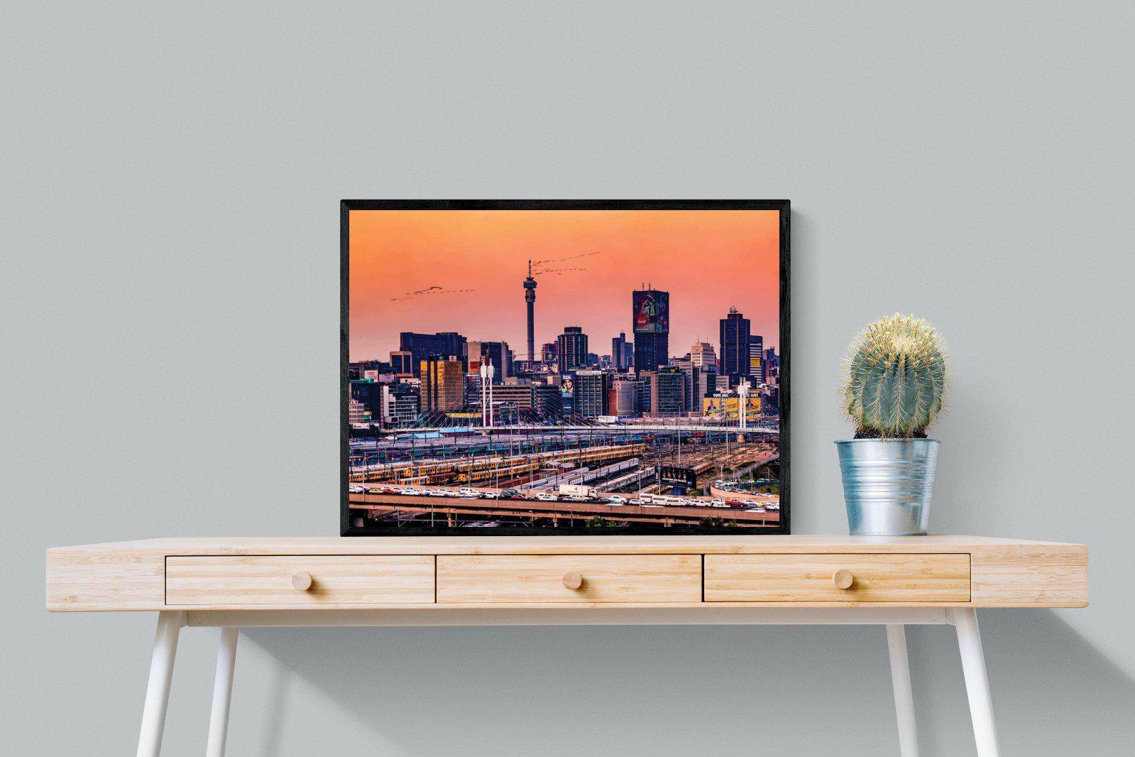 City of Gold-Wall_Art-80 x 60cm-Mounted Canvas-Black-Pixalot