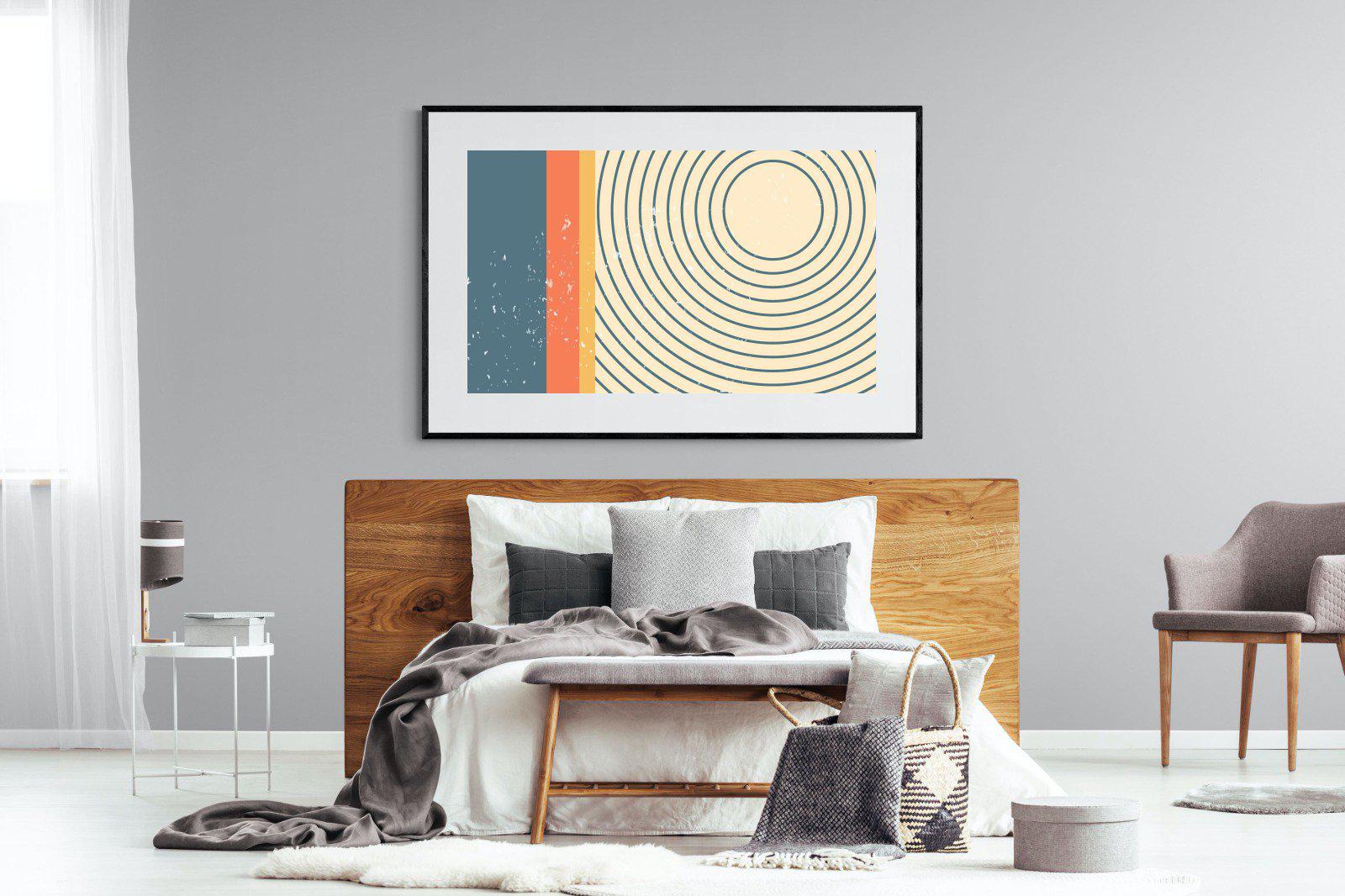 Concentric-Wall_Art-150 x 100cm-Framed Print-Black-Pixalot