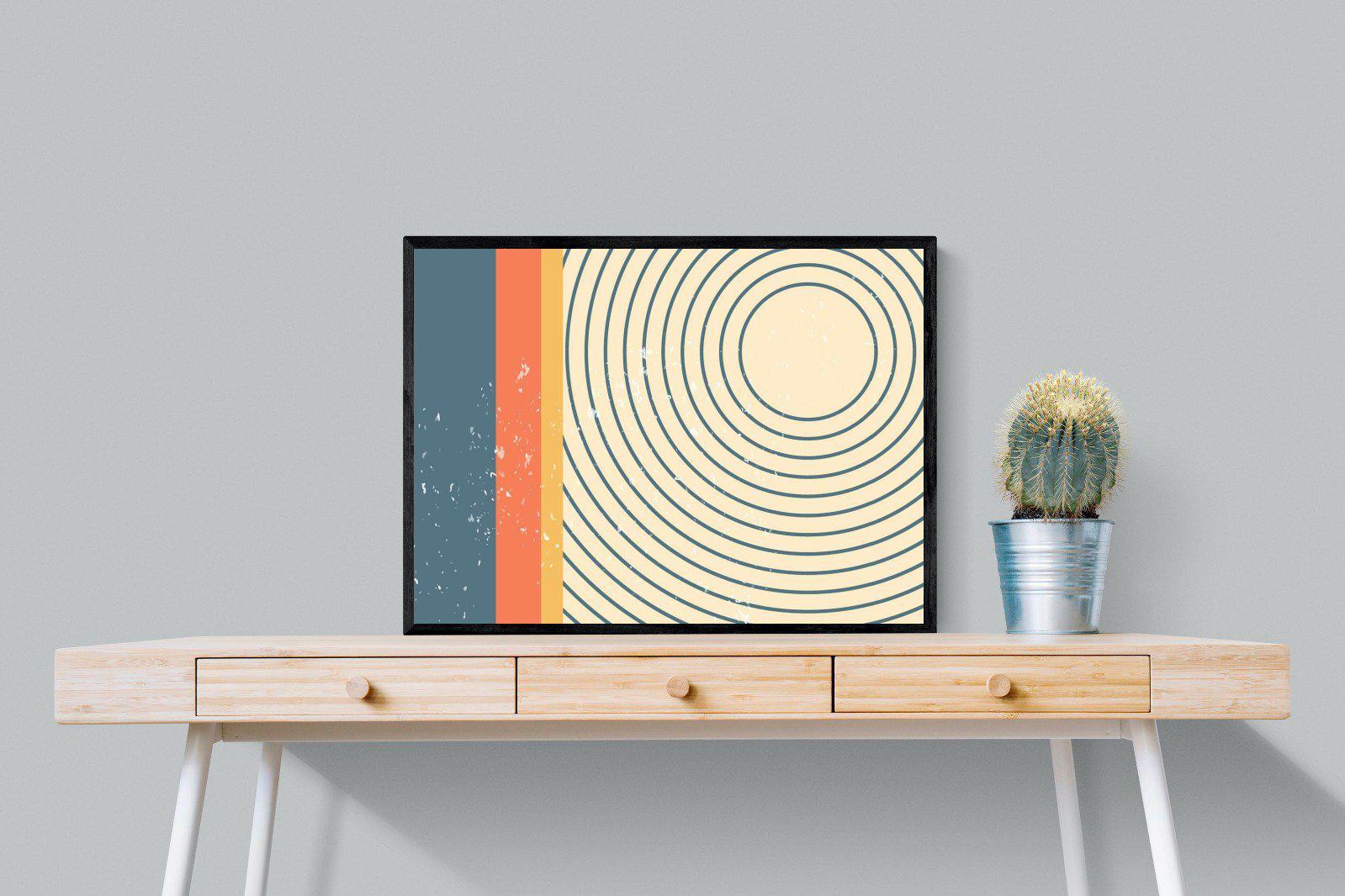 Concentric-Wall_Art-80 x 60cm-Mounted Canvas-Black-Pixalot