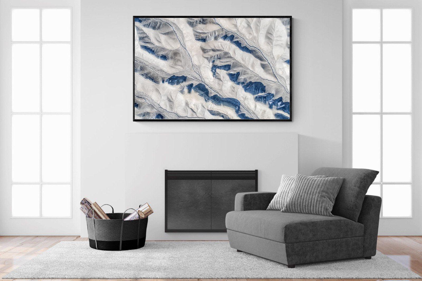 Contours-Wall_Art-150 x 100cm-Mounted Canvas-Black-Pixalot