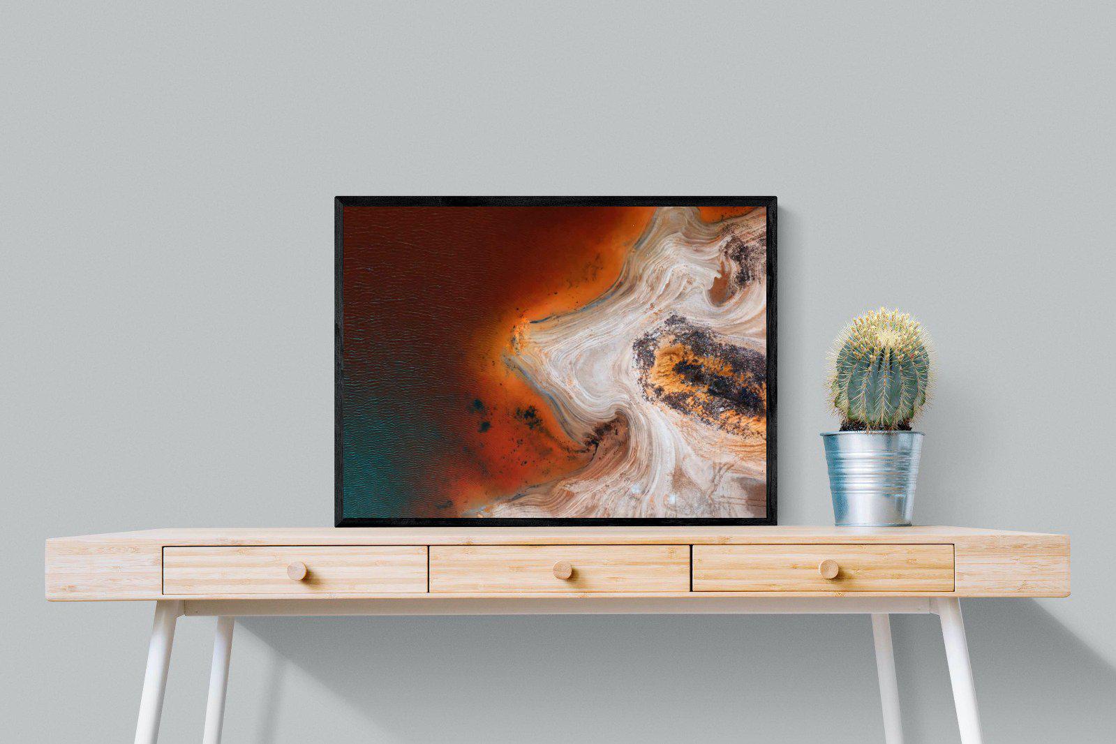 Copper Salt Pan-Wall_Art-80 x 60cm-Mounted Canvas-Black-Pixalot