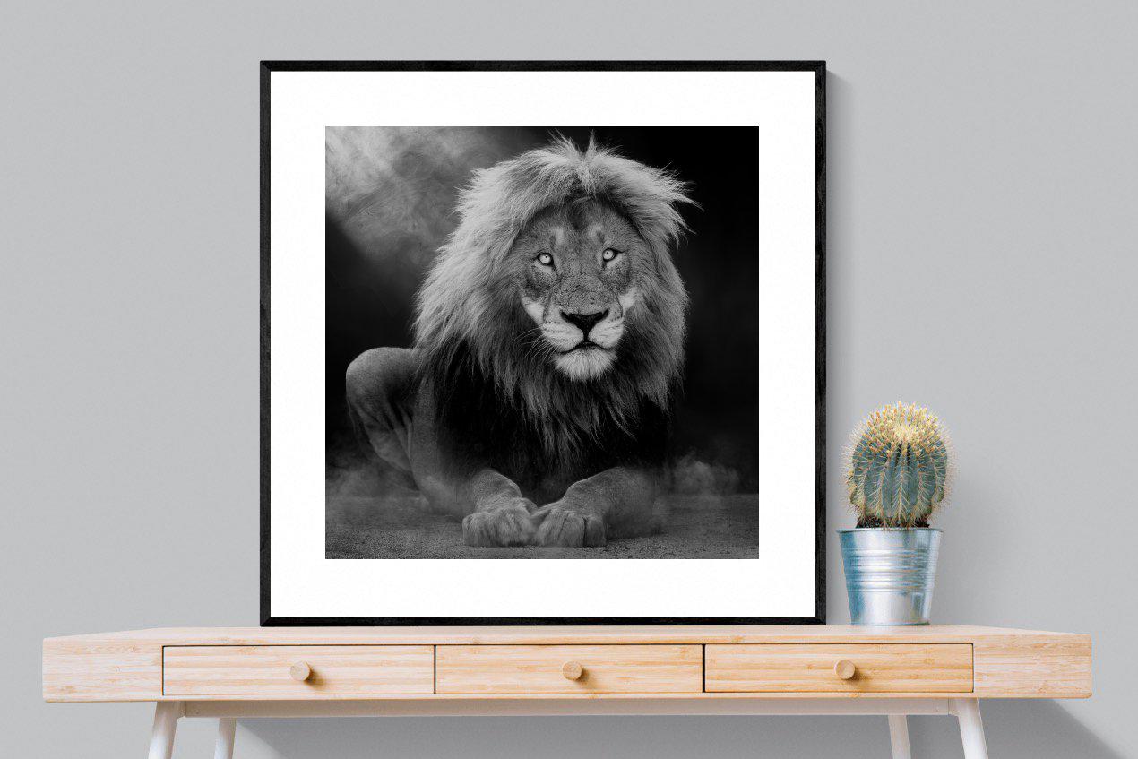 Courage-Wall_Art-100 x 100cm-Framed Print-Black-Pixalot