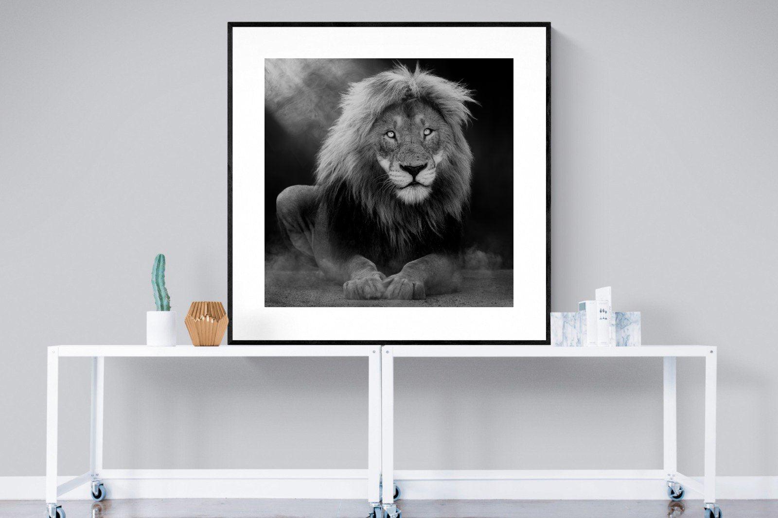 Courage-Wall_Art-120 x 120cm-Framed Print-Black-Pixalot