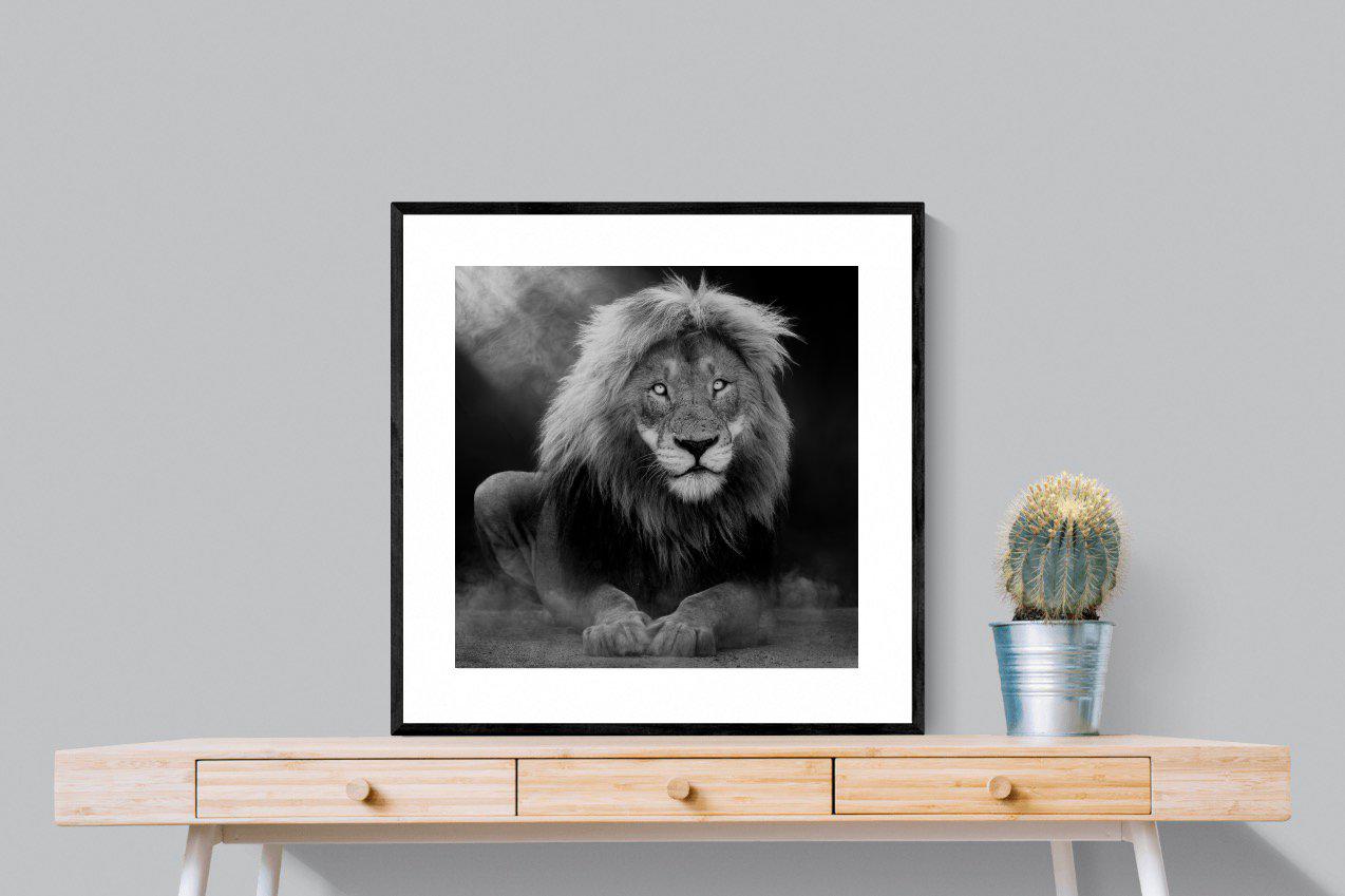 Courage-Wall_Art-80 x 80cm-Framed Print-Black-Pixalot