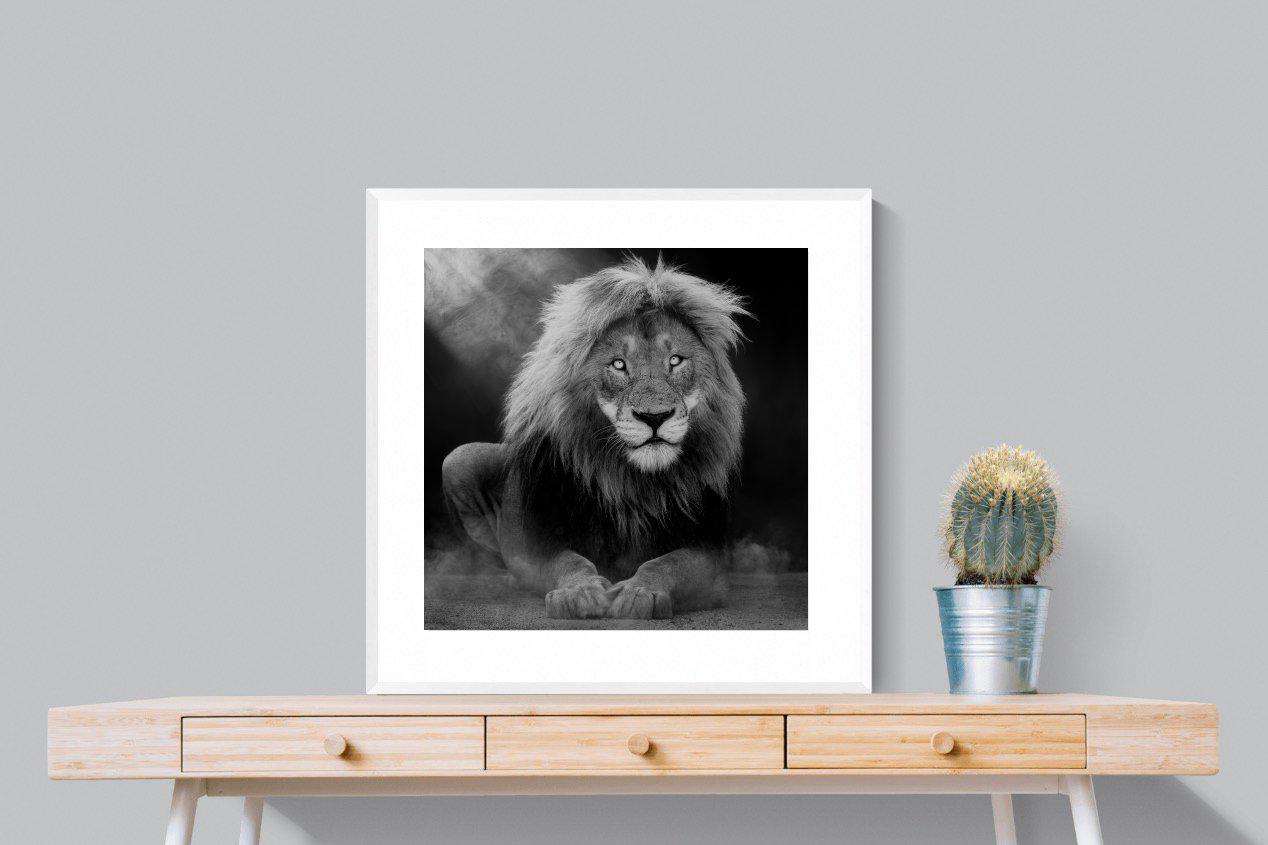 Courage-Wall_Art-80 x 80cm-Framed Print-White-Pixalot