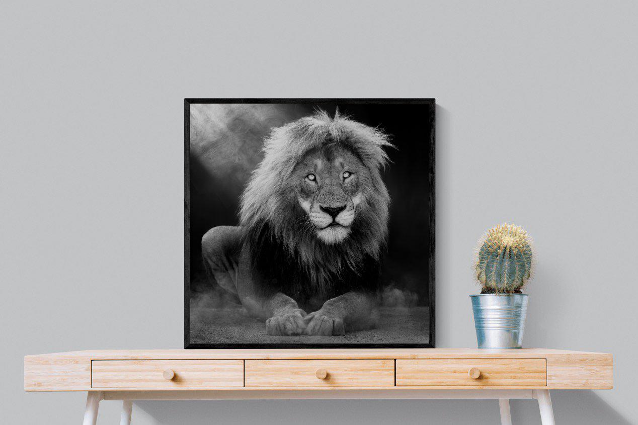 Courage-Wall_Art-80 x 80cm-Mounted Canvas-Black-Pixalot