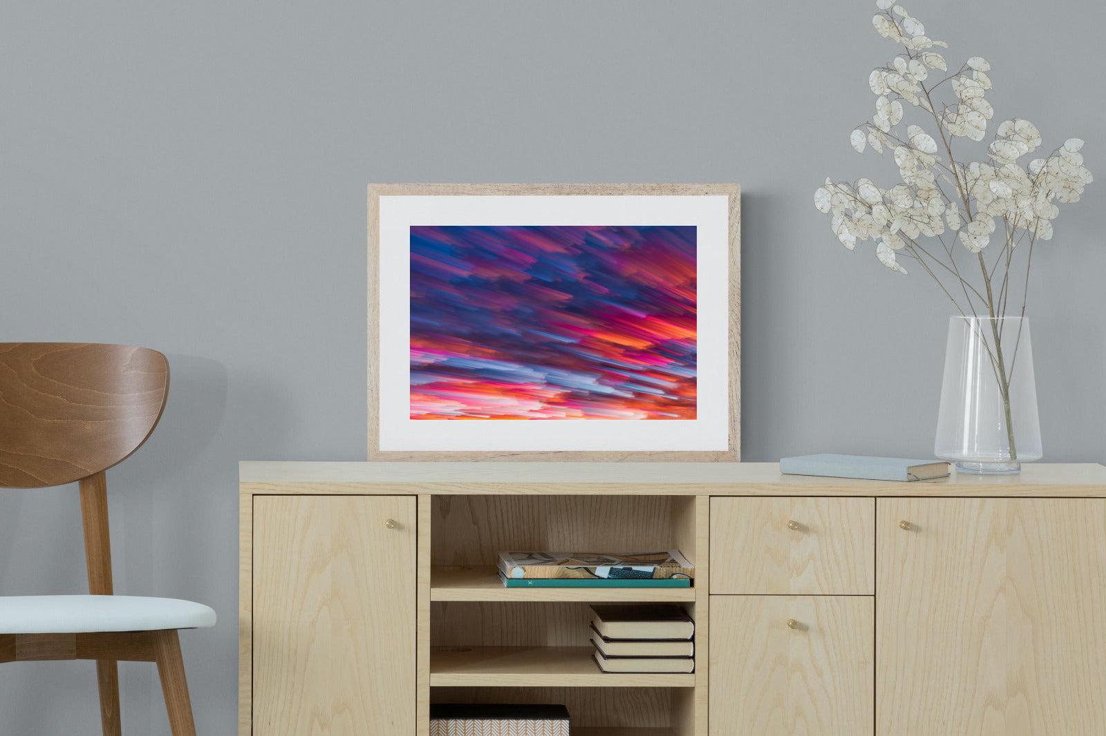 Crimson Sunset-Wall_Art-60 x 45cm-Framed Print-Wood-Pixalot