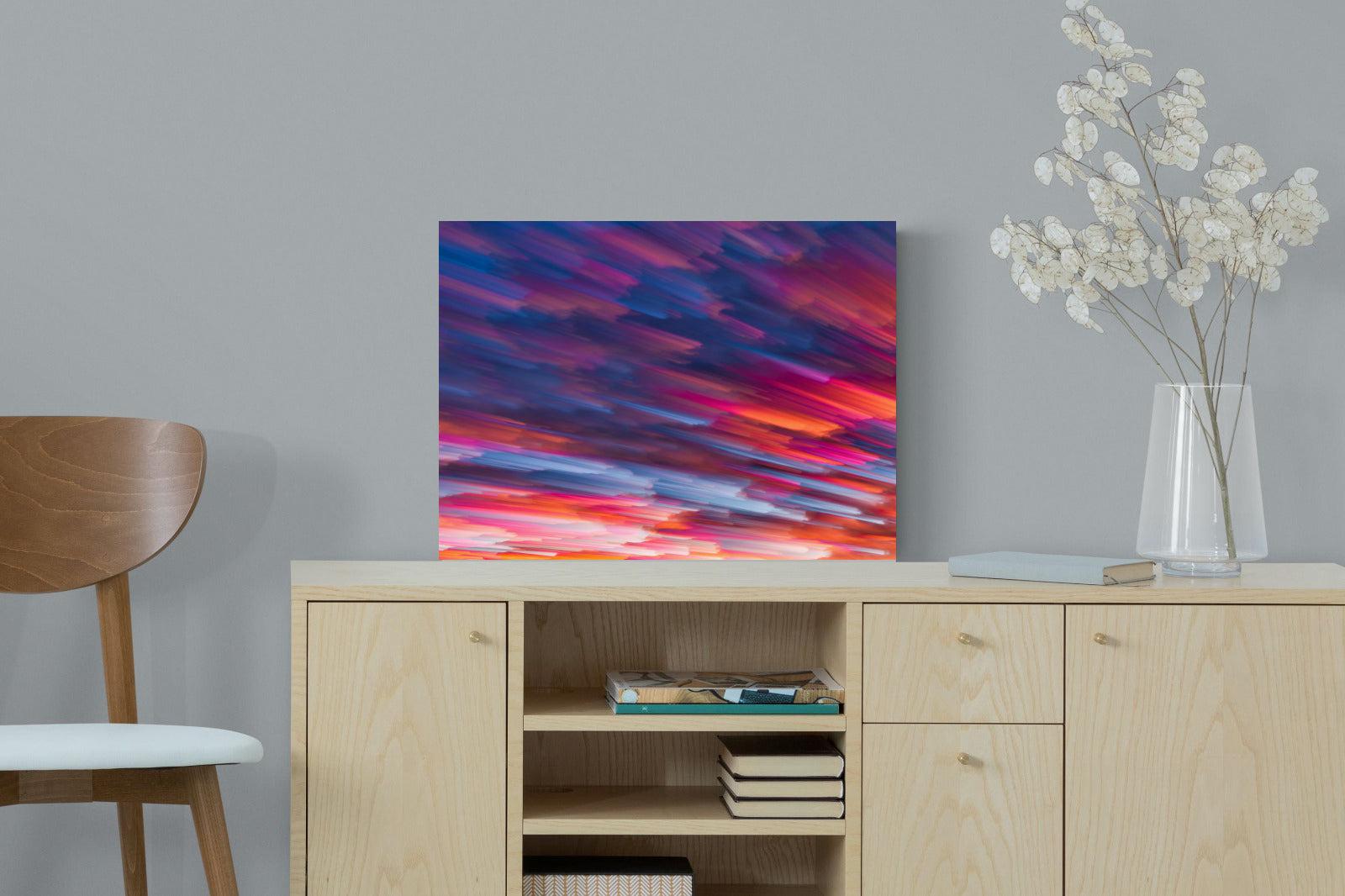 Crimson Sunset-Wall_Art-60 x 45cm-Mounted Canvas-No Frame-Pixalot