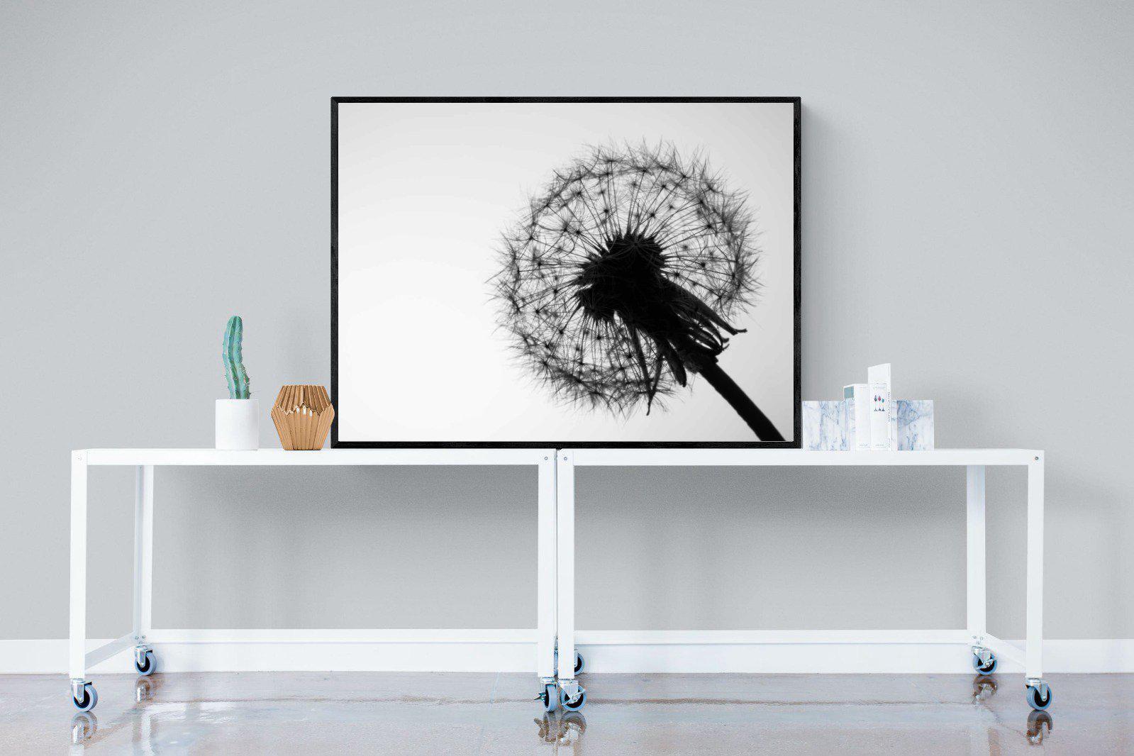 Dandelion-Wall_Art-120 x 90cm-Mounted Canvas-Black-Pixalot