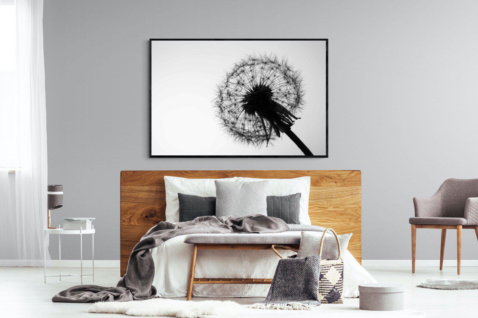 Dandelion-Wall_Art-150 x 100cm-Mounted Canvas-Black-Pixalot