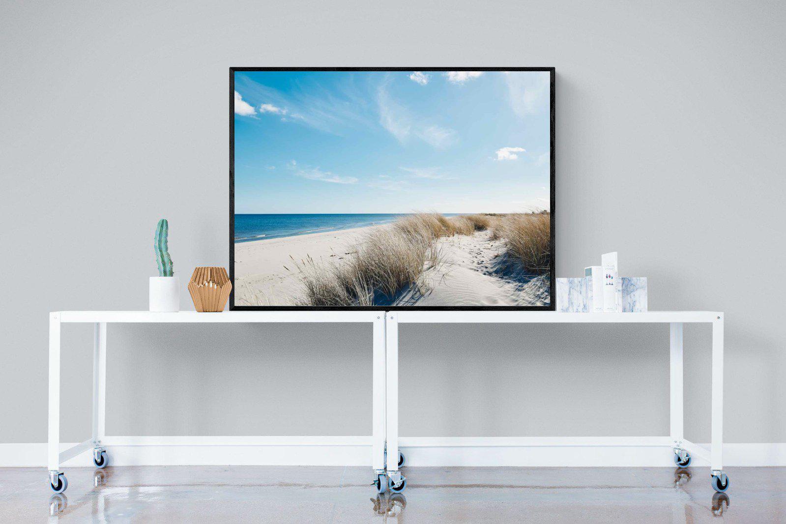 Danish Coastline-Wall_Art-120 x 90cm-Mounted Canvas-Black-Pixalot