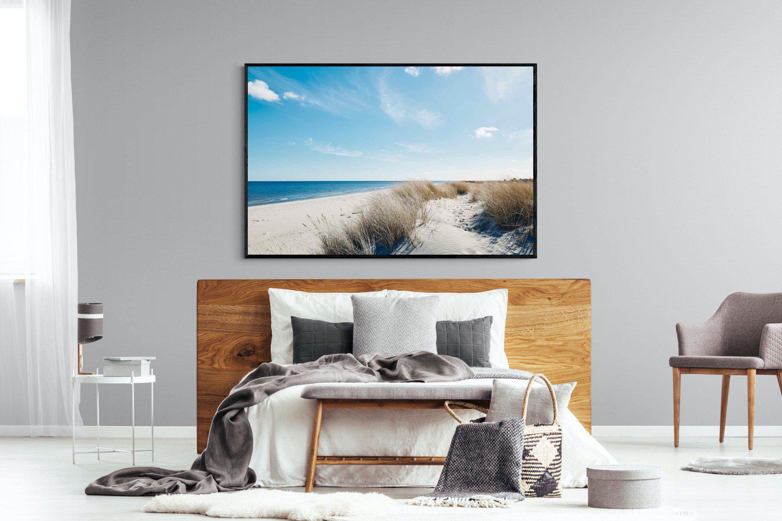 Danish Coastline-Wall_Art-150 x 100cm-Mounted Canvas-Black-Pixalot