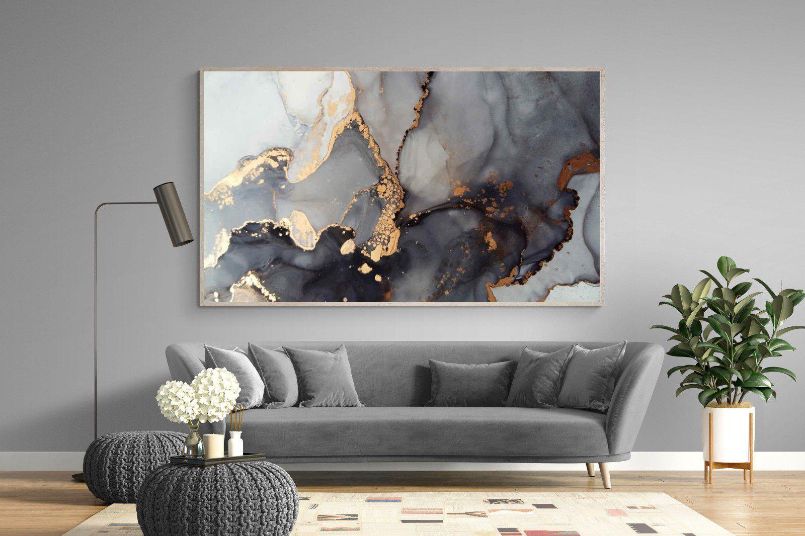 Dark Marble-Wall_Art-220 x 130cm-Mounted Canvas-Wood-Pixalot