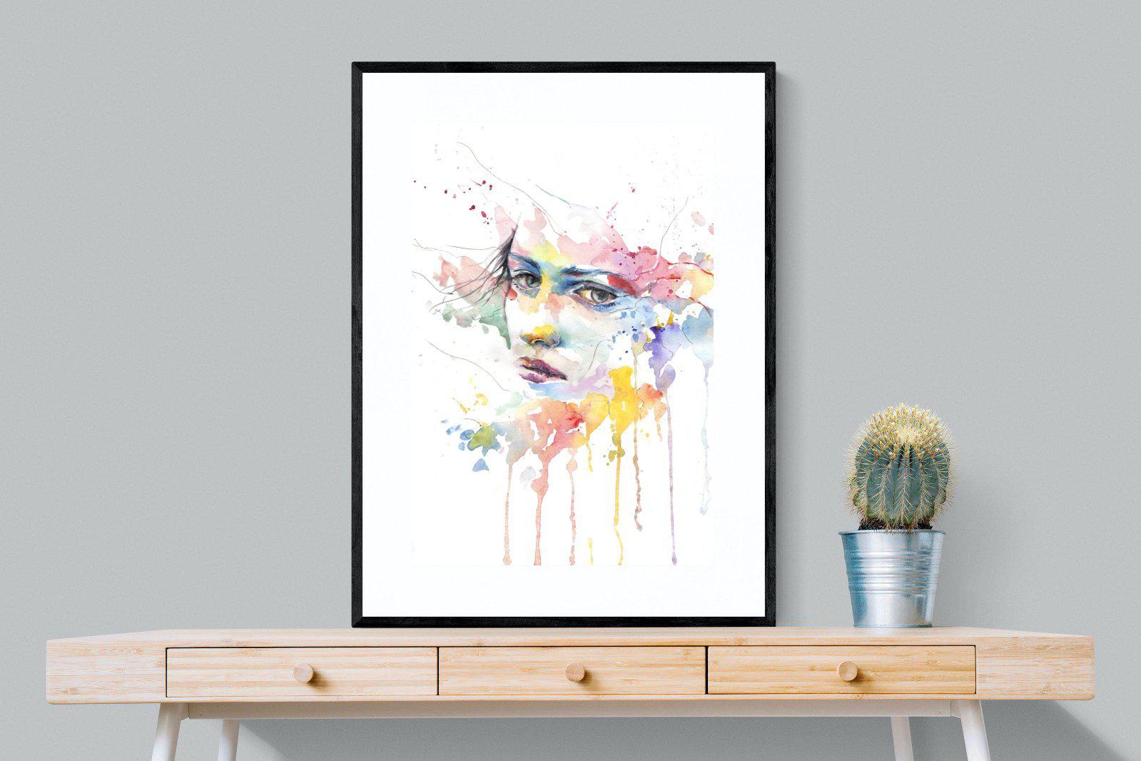 Deep in Thought-Wall_Art-75 x 100cm-Framed Print-Black-Pixalot