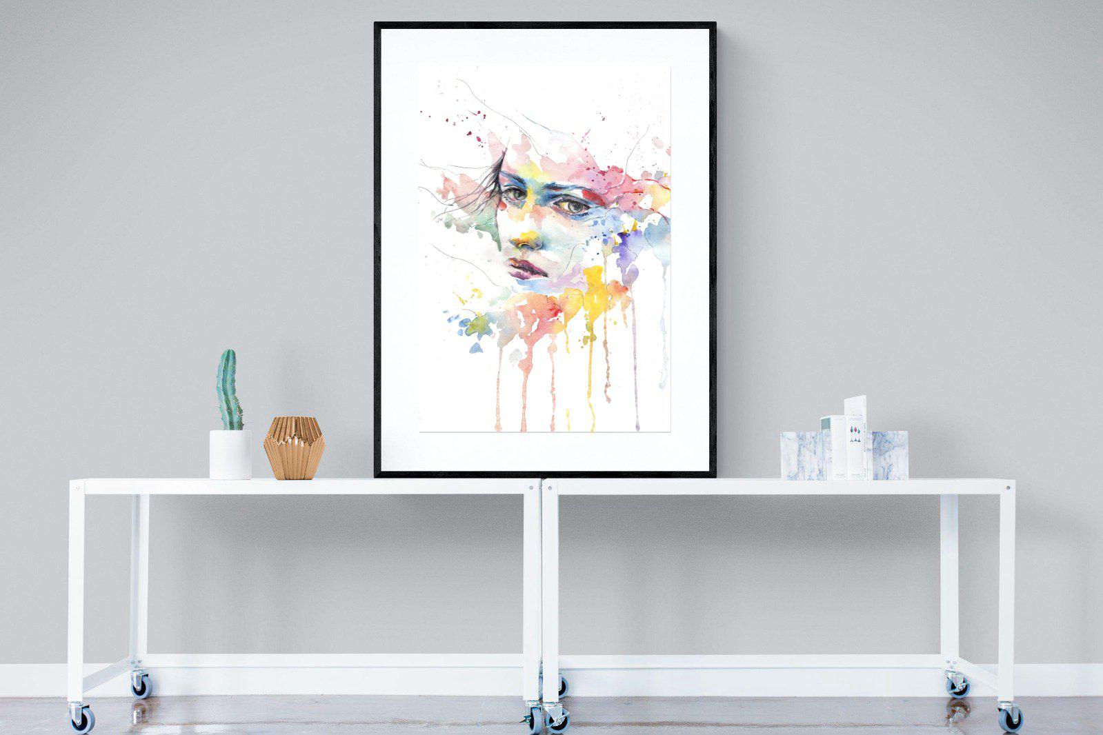 Deep in Thought-Wall_Art-90 x 120cm-Framed Print-Black-Pixalot