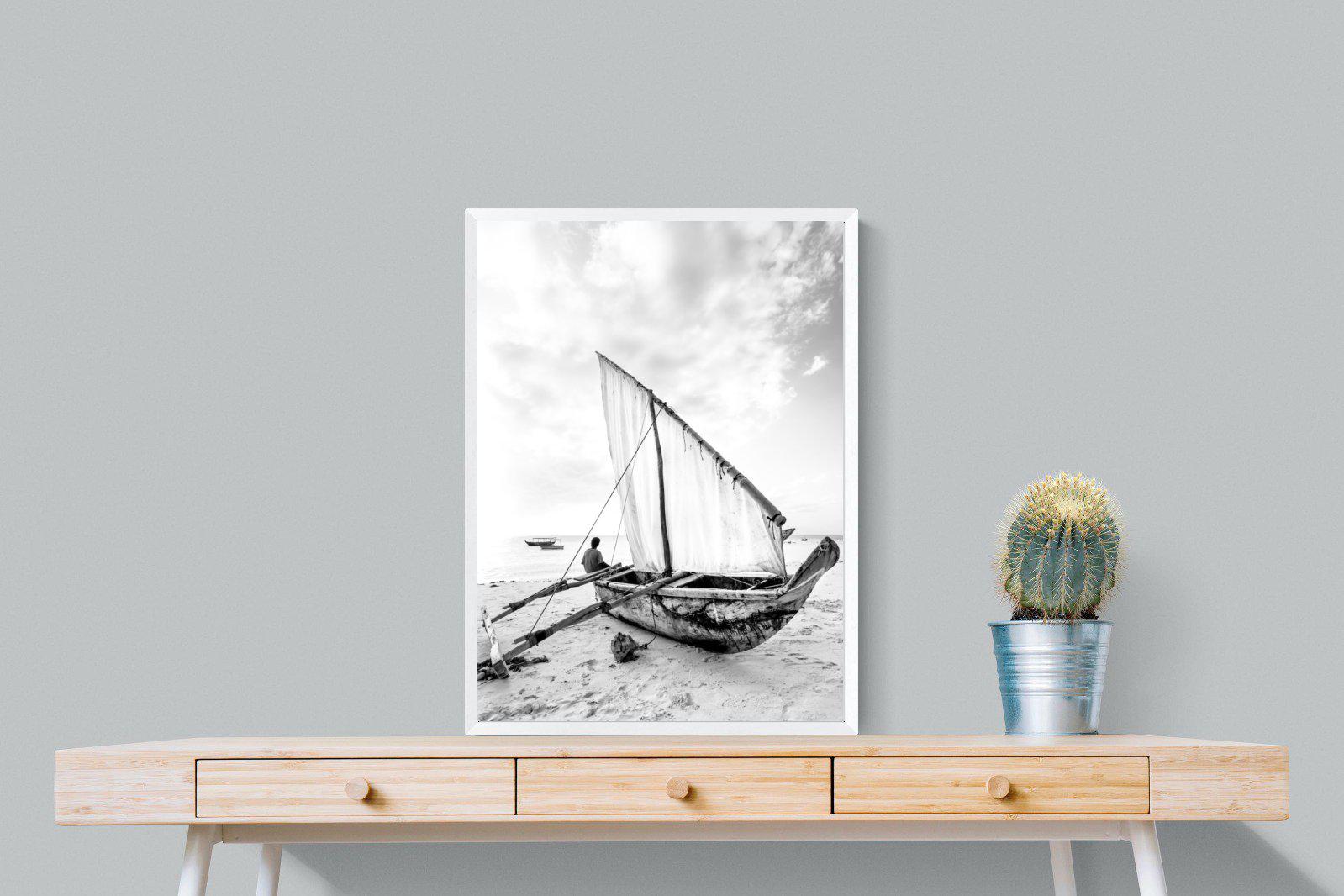 Dhow-Wall_Art-60 x 80cm-Mounted Canvas-White-Pixalot