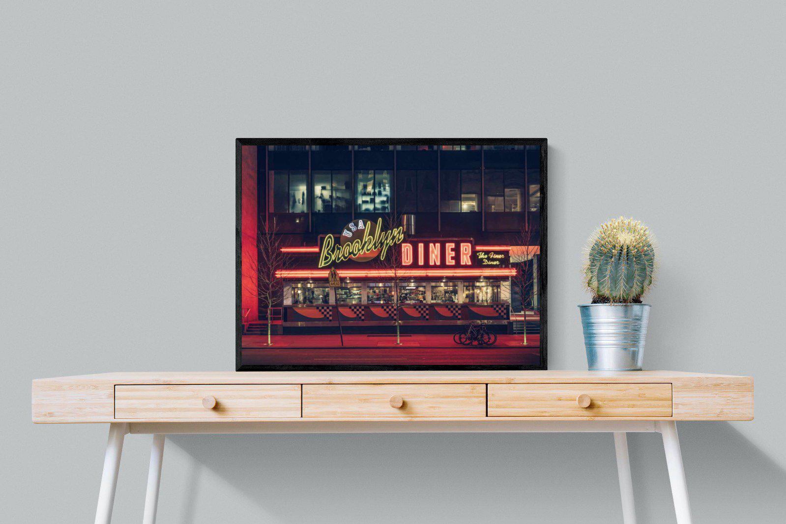 Diner-Wall_Art-80 x 60cm-Mounted Canvas-Black-Pixalot