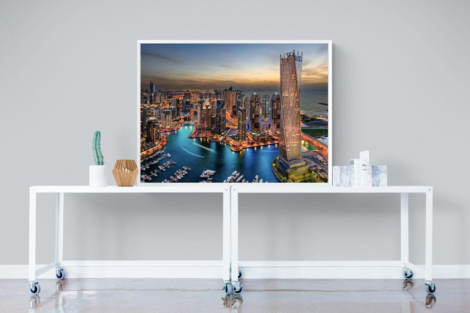 Dubai Colours-Wall_Art-120 x 90cm-Mounted Canvas-White-Pixalot