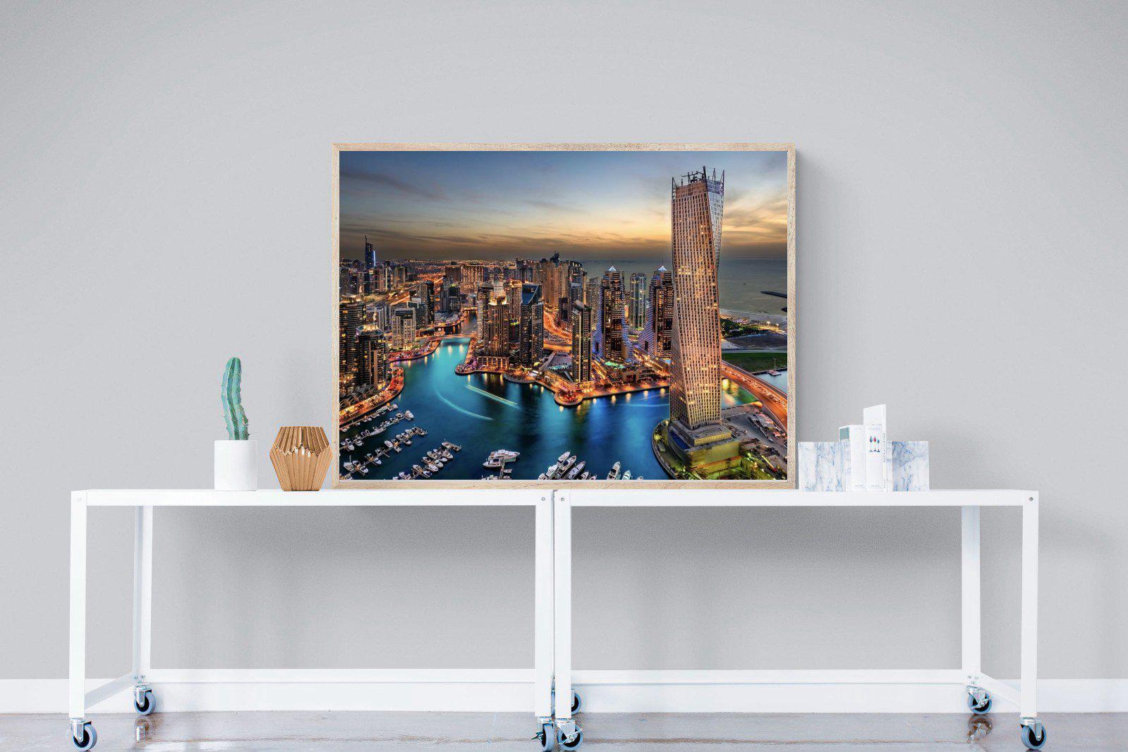 Dubai Colours-Wall_Art-120 x 90cm-Mounted Canvas-Wood-Pixalot