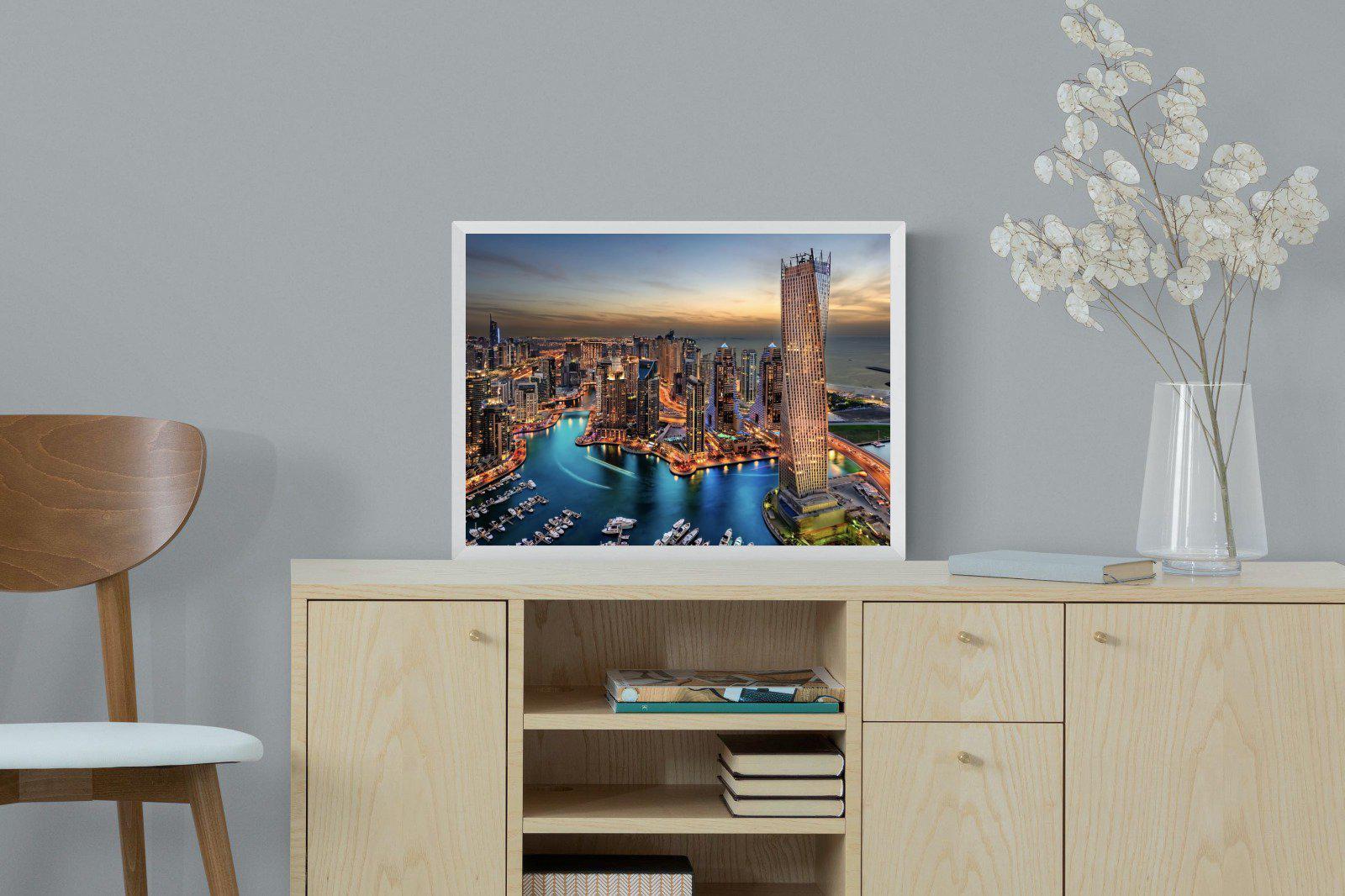 Dubai Colours-Wall_Art-60 x 45cm-Mounted Canvas-White-Pixalot