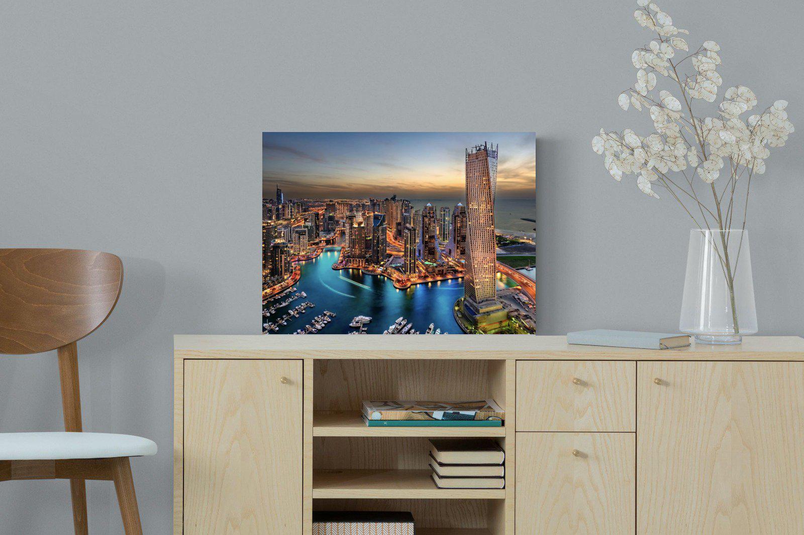 Dubai Colours-Wall_Art-60 x 45cm-Mounted Canvas-No Frame-Pixalot