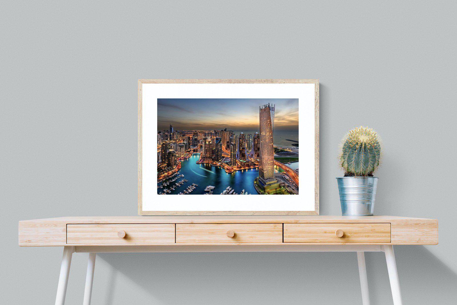 Dubai Colours-Wall_Art-80 x 60cm-Framed Print-Wood-Pixalot