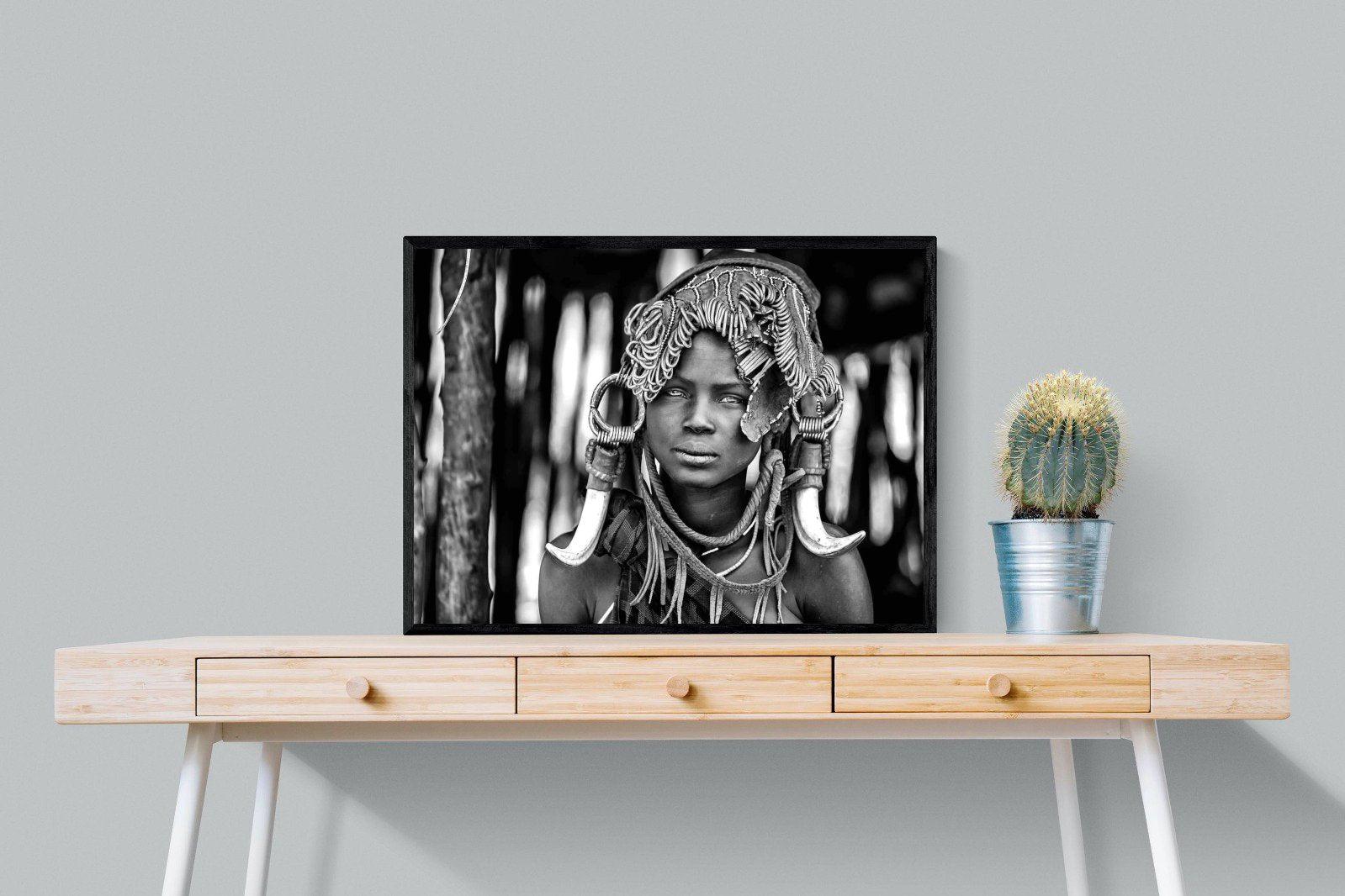 Ethiopian-Wall_Art-80 x 60cm-Mounted Canvas-Black-Pixalot