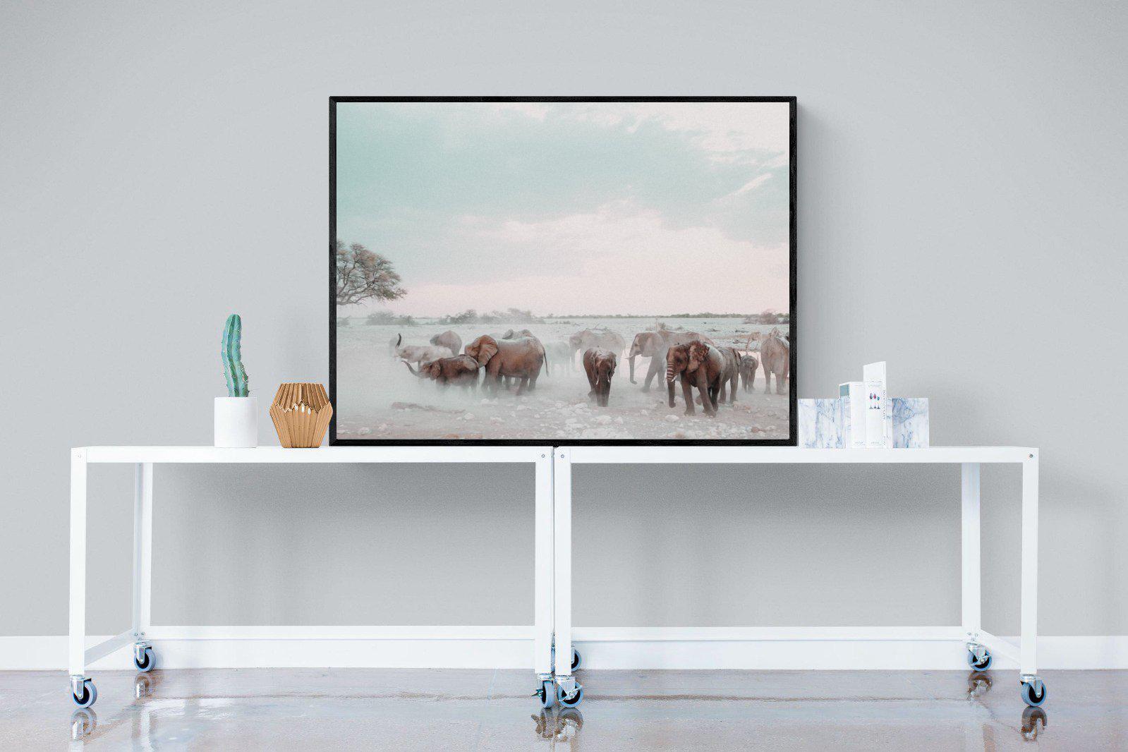 Etosha-Wall_Art-120 x 90cm-Mounted Canvas-Black-Pixalot