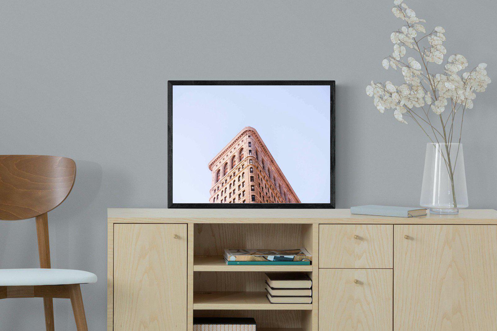 Flatiron Building-Wall_Art-60 x 45cm-Mounted Canvas-Black-Pixalot