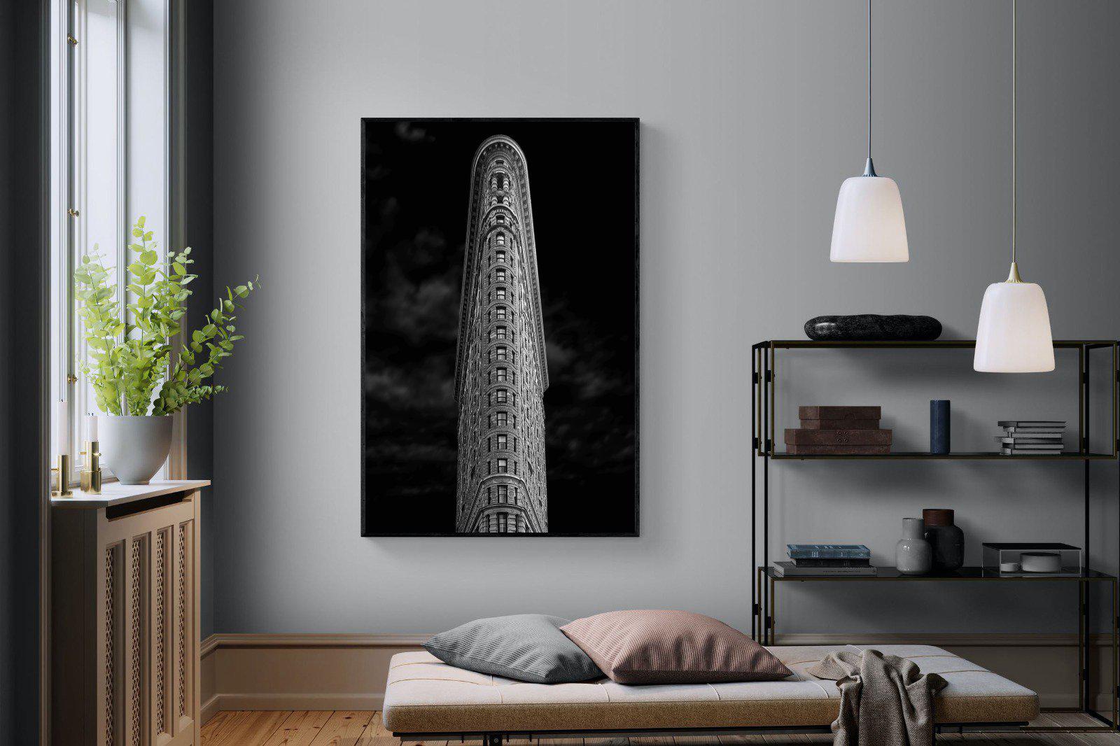 Flatiron-Wall_Art-120 x 180cm-Mounted Canvas-Black-Pixalot