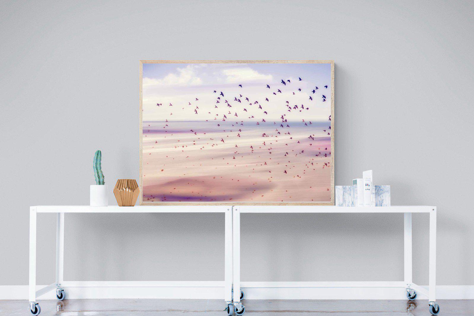 Flock-Wall_Art-120 x 90cm-Mounted Canvas-Wood-Pixalot