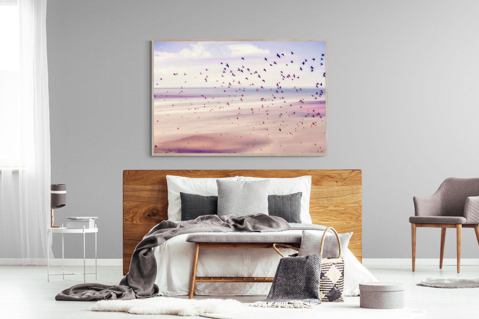 Flock-Wall_Art-150 x 100cm-Mounted Canvas-Wood-Pixalot