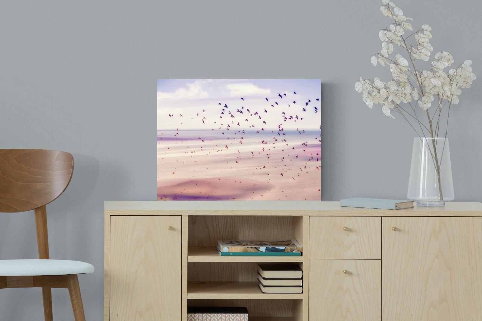 Flock-Wall_Art-60 x 45cm-Mounted Canvas-No Frame-Pixalot