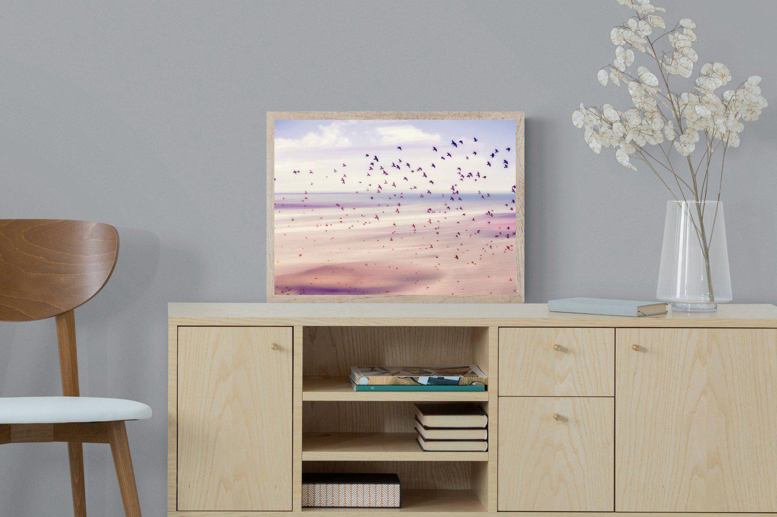 Flock-Wall_Art-60 x 45cm-Mounted Canvas-Wood-Pixalot