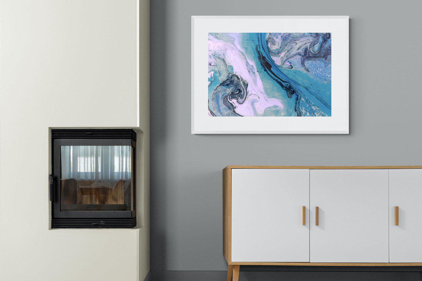 Fluid-Wall_Art-100 x 75cm-Framed Print-White-Pixalot