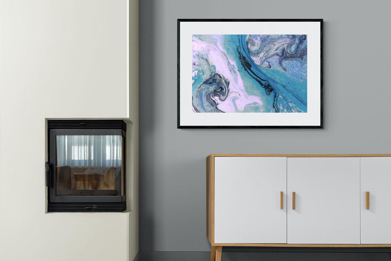 Fluid-Wall_Art-100 x 75cm-Framed Print-Black-Pixalot